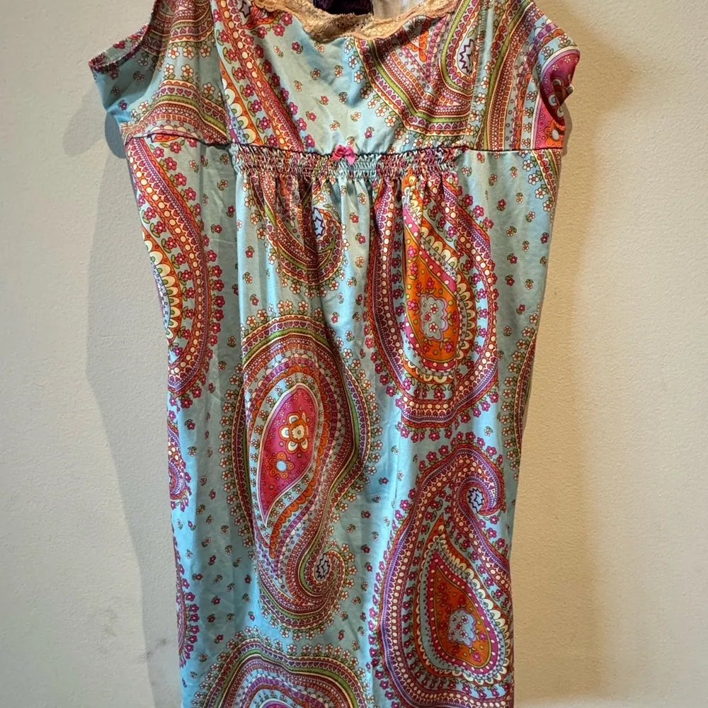 Betseyville by Betsey Johnson Floral Paisley Patterned Slip Nightie size XL - Image 3