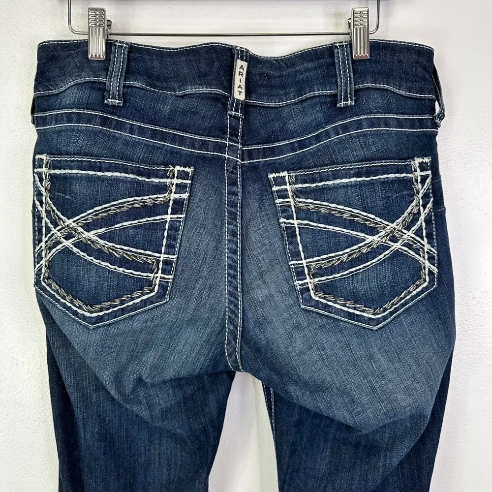 Ariat R.E.A.L. Mid Rise Stretch Entwined Boot Cut Jean 30R - Image 5