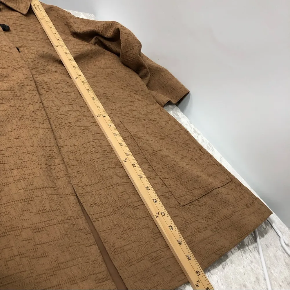 Chico’s Copper Brown Textured Jacquard Jacket women’s Chico’s Size 2; US Size L - Image 11