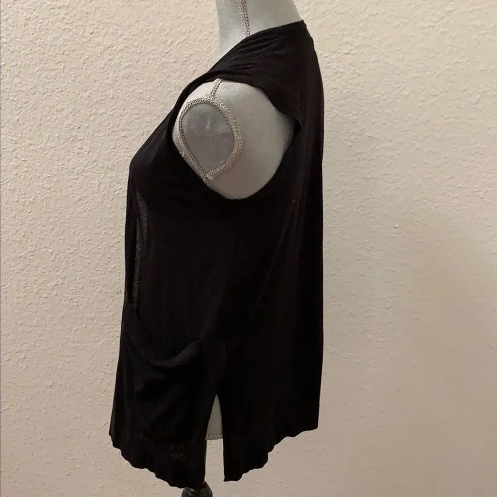 Madewell black vest XXS cotton modal pockets RARE HTF WORN ONCE BEAUTIFUL - Image 2