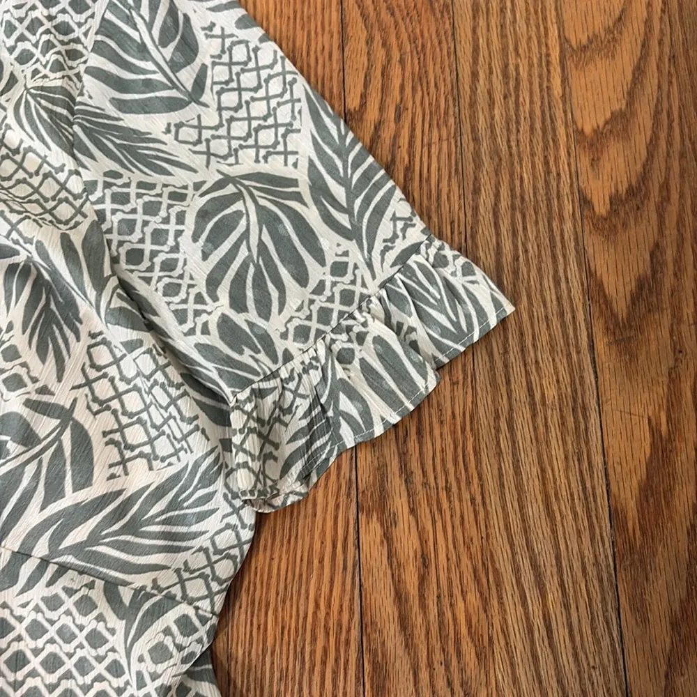 Dorothy Perkins Khaki Green Ruffle Mini Dress UK 14‎ US 10 petite - Image 6