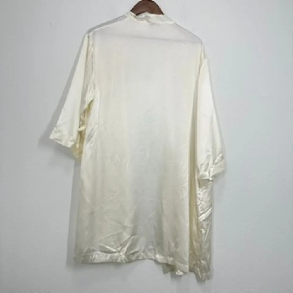 Vera Wang Ivory Short‎ Kimono Robe Bridal Pictures Wedding Day Romantic Classic - Image 7