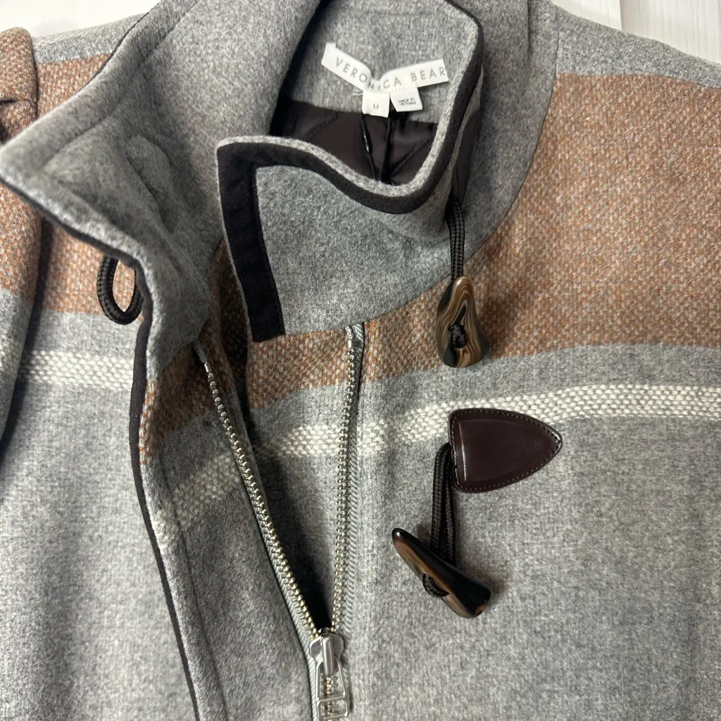 Veronica Beard - Flint Dickey Wool-Blend Coat Camel Grey Multi Size Medium NWT - Image 7