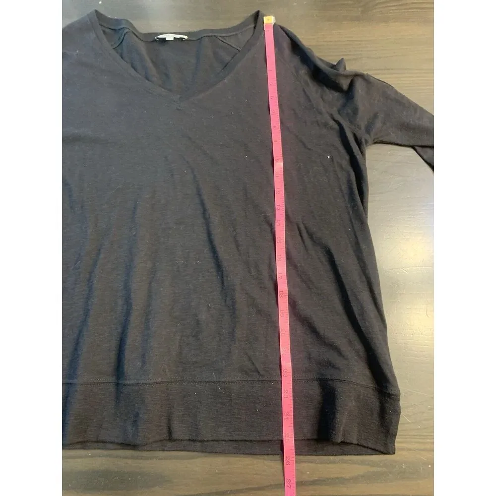 Lisa Todd Luxury Pima Cotton Oversized Sweater Women Small Black Minimalist Soft - Image 9