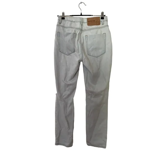 One Teaspoon High Waist Awesome Baggies Distressed Denim Blue Jeans‎ Women 27 - Image 2