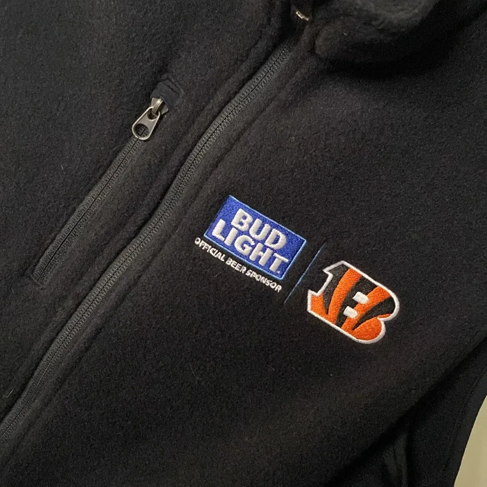 NFL  Cincinnati Bengals/ Bud Light fleece vest Sz S - Image 3