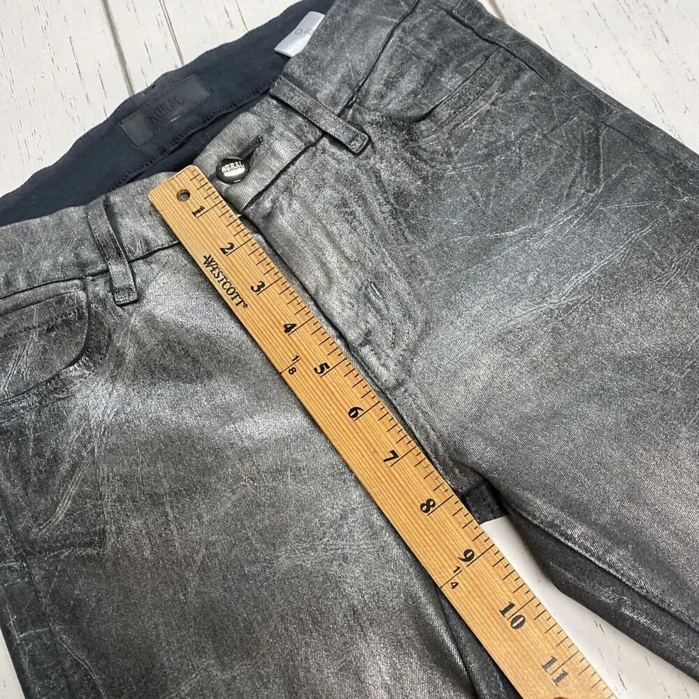 Koral Denim Stretch Gray Wash Skinny Jeans Mid Rise Sz 25 Fitted Gunmetal - Image 13