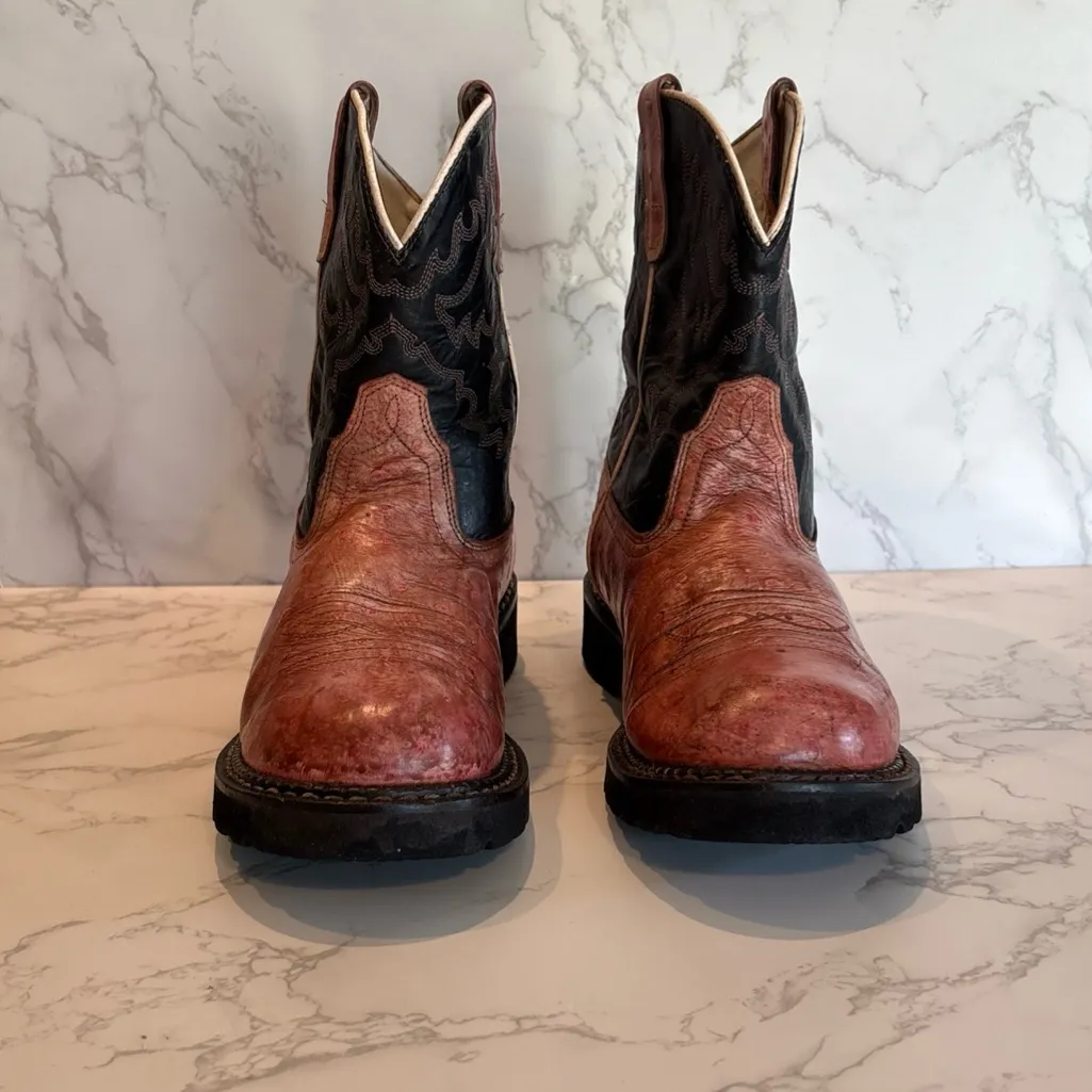 Old West Black Heeled Chelsea Boots - Image 2