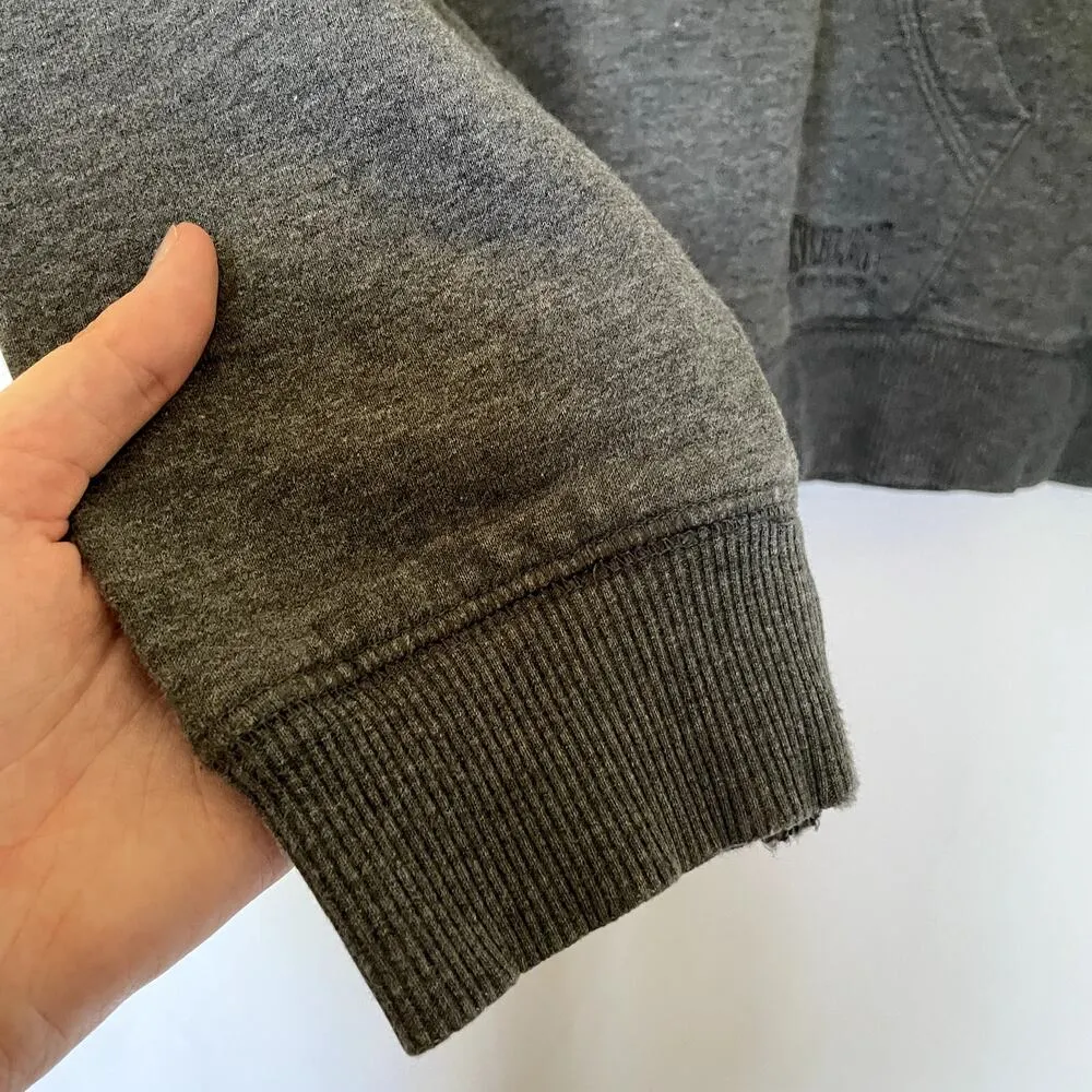 Everlast Sports grey hoodie sweater women's size medium fleece cotton top casual - Image 5