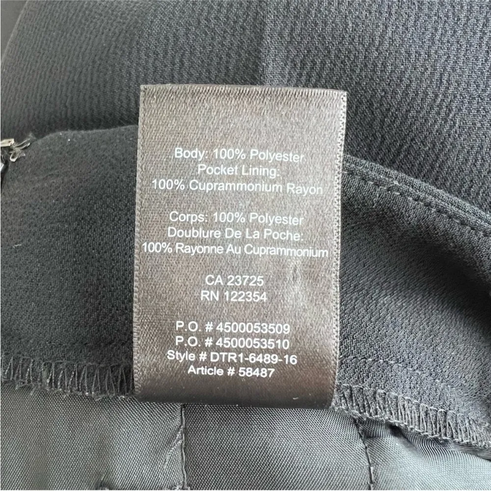 Babaton Tim Relaxed Fit Straight Leg Pants w/ Side Tie Detail - black, size 6 - Image 15