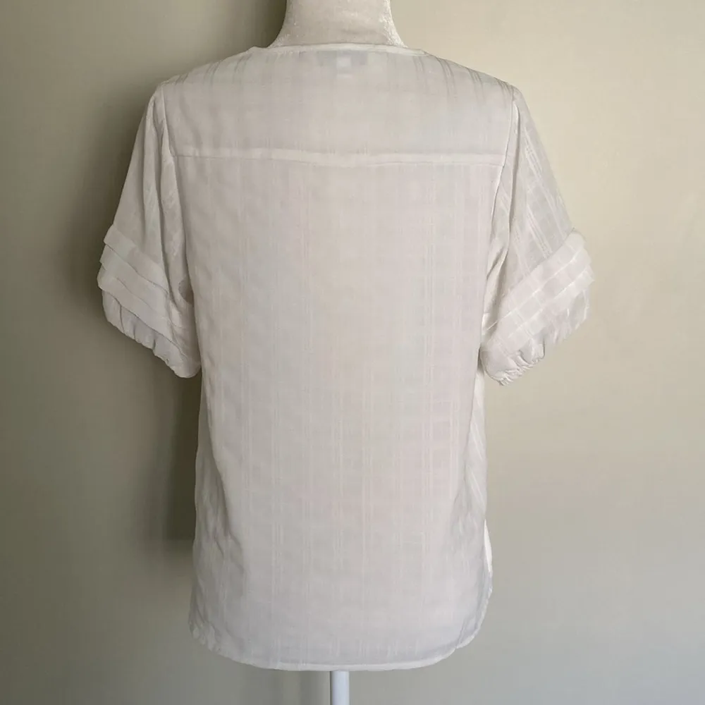 Walter Baker Kyra Pleated Front Short Sleeve  Blouse - Image 7