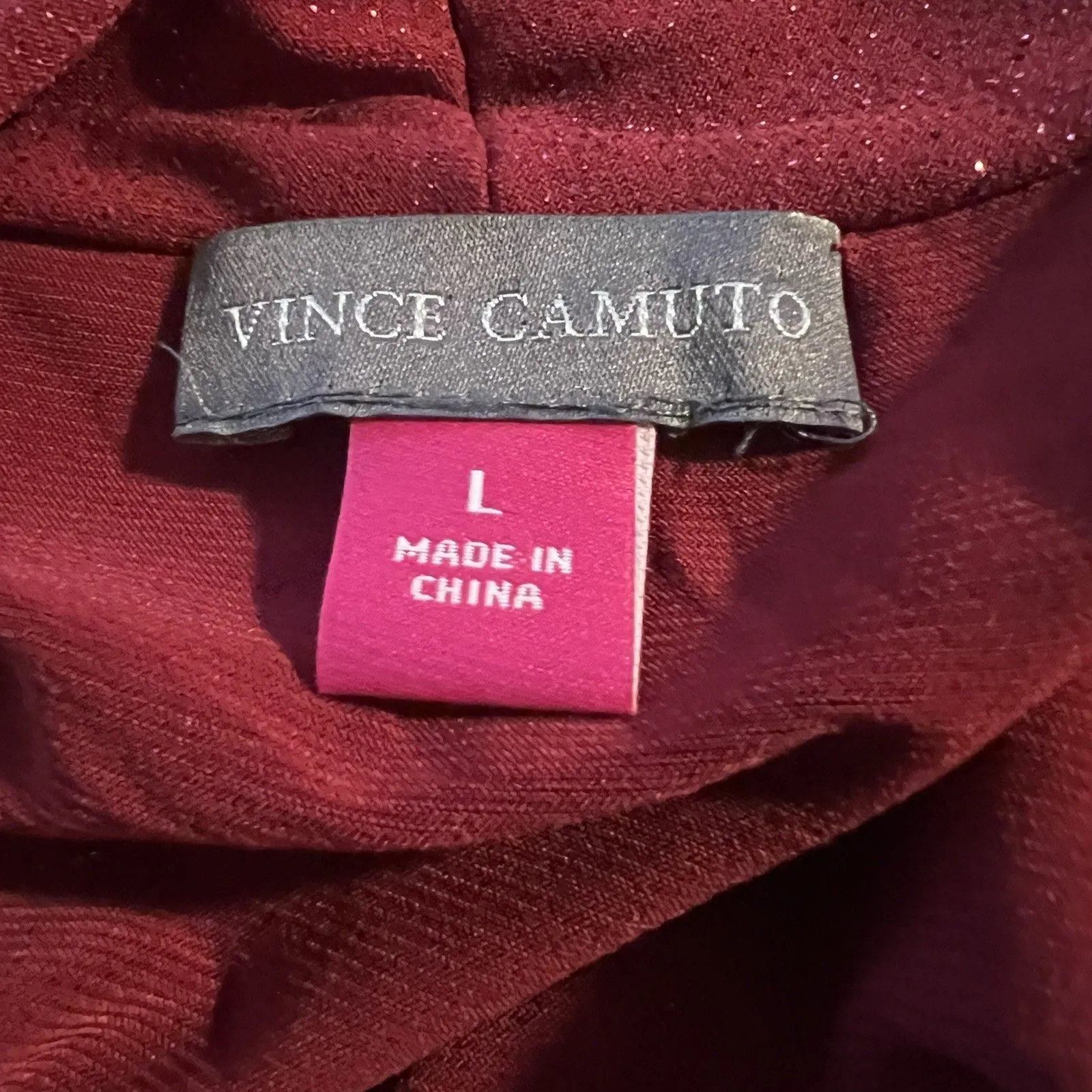 Vince Camuto Top Large Red Sparkle Glitter - Image 3