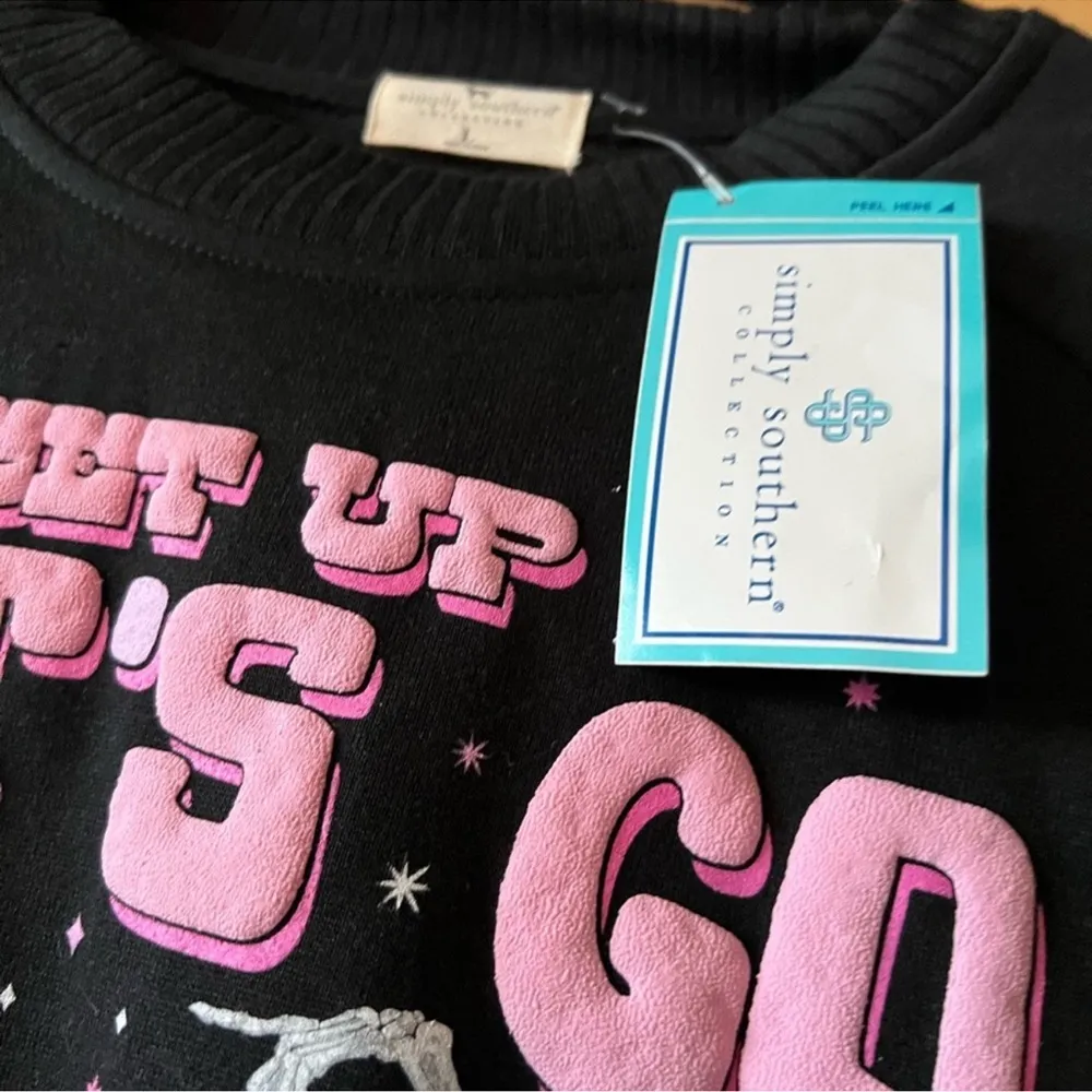 SIMPLY SOUTHERN Let’s Go Shopping Graphic Long Sleeve Crewneck Sweatshirt Size L - Image 5