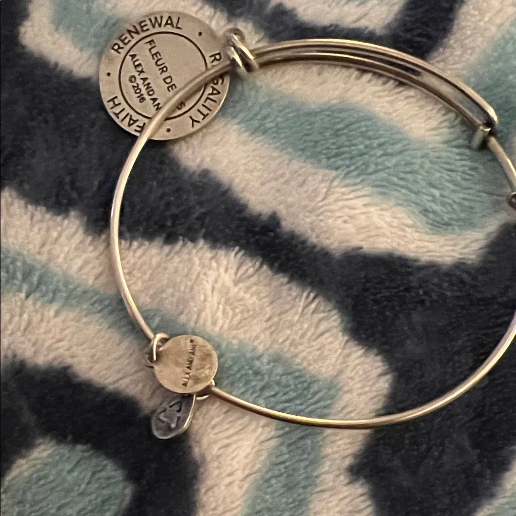 Alex And Ani Fleur De Lis Charm Bracelet - Image 3