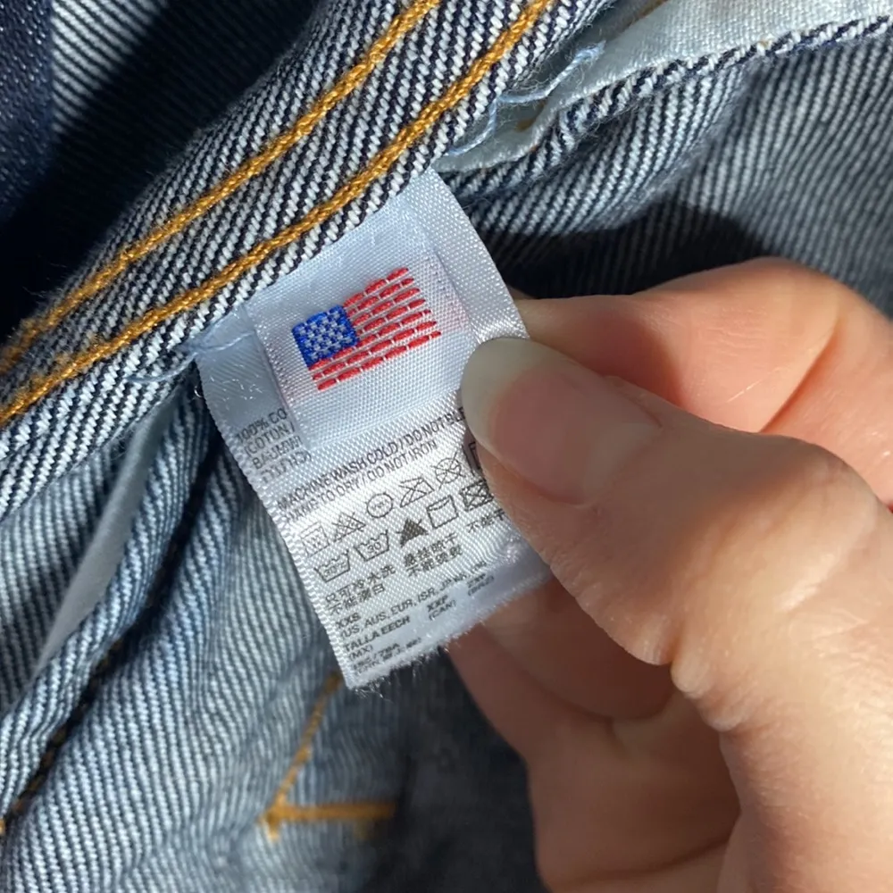 Vintage American Apparel resin dark wash Denim trucker Jacket size XXS - Image 10