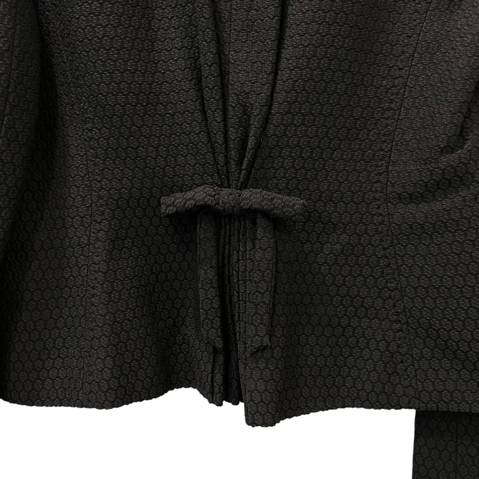 Ann Taylor Womens Suit Jacket Blazer Black Patterned Fabric Size Medium - Image 6