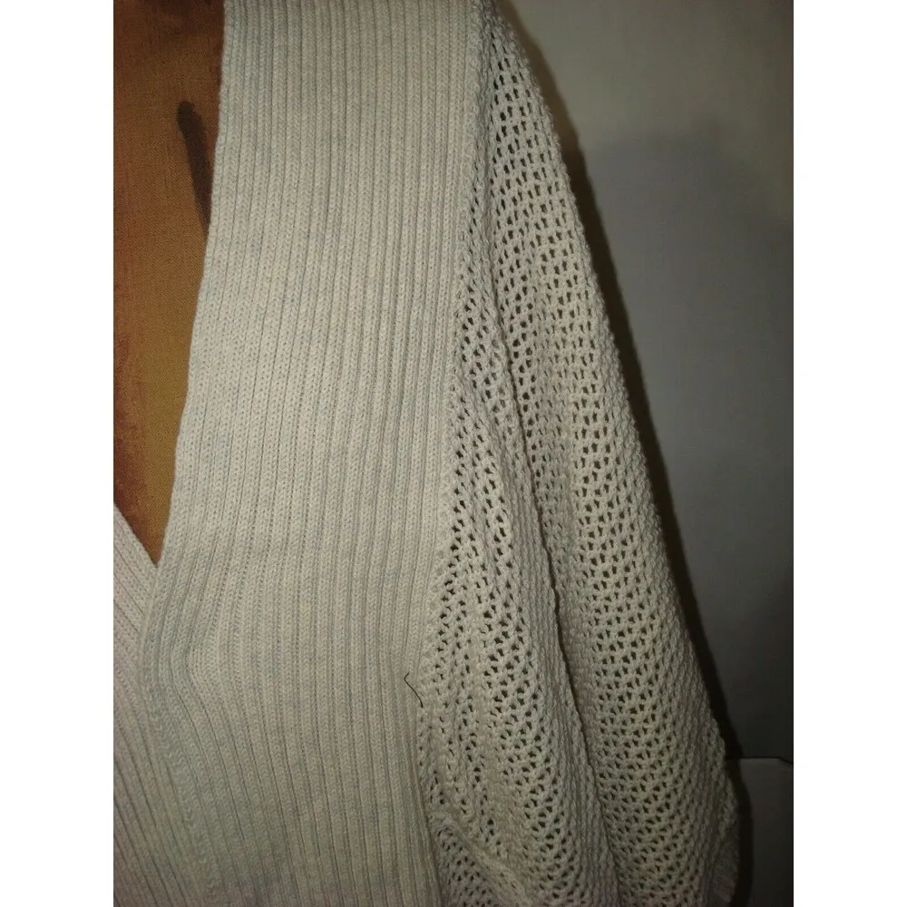 NWT New Womens Beige Lima Prana Sweater L Soft Cardigan Open Casual Organic Cott - Image 7