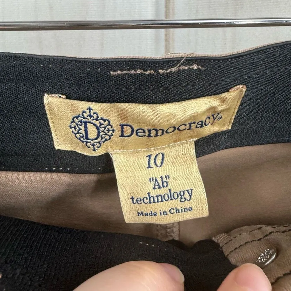Democracy Women’s 10 Ab Technology Tan Jeans Pants Stretchy - Image 2