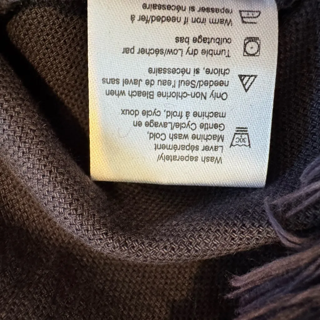 Chaser Washed Purple Button Front Fringe Hem Denim Mini Skirt Small - Image 5