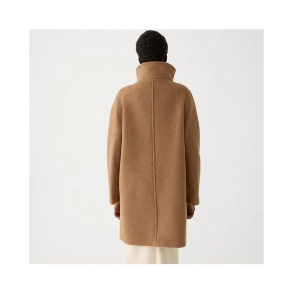 💕J. CREW💕 Cocoon Coat in Italian Stadium-Cloth Wool Blend ~ Heather Acorn 10 - Image 5