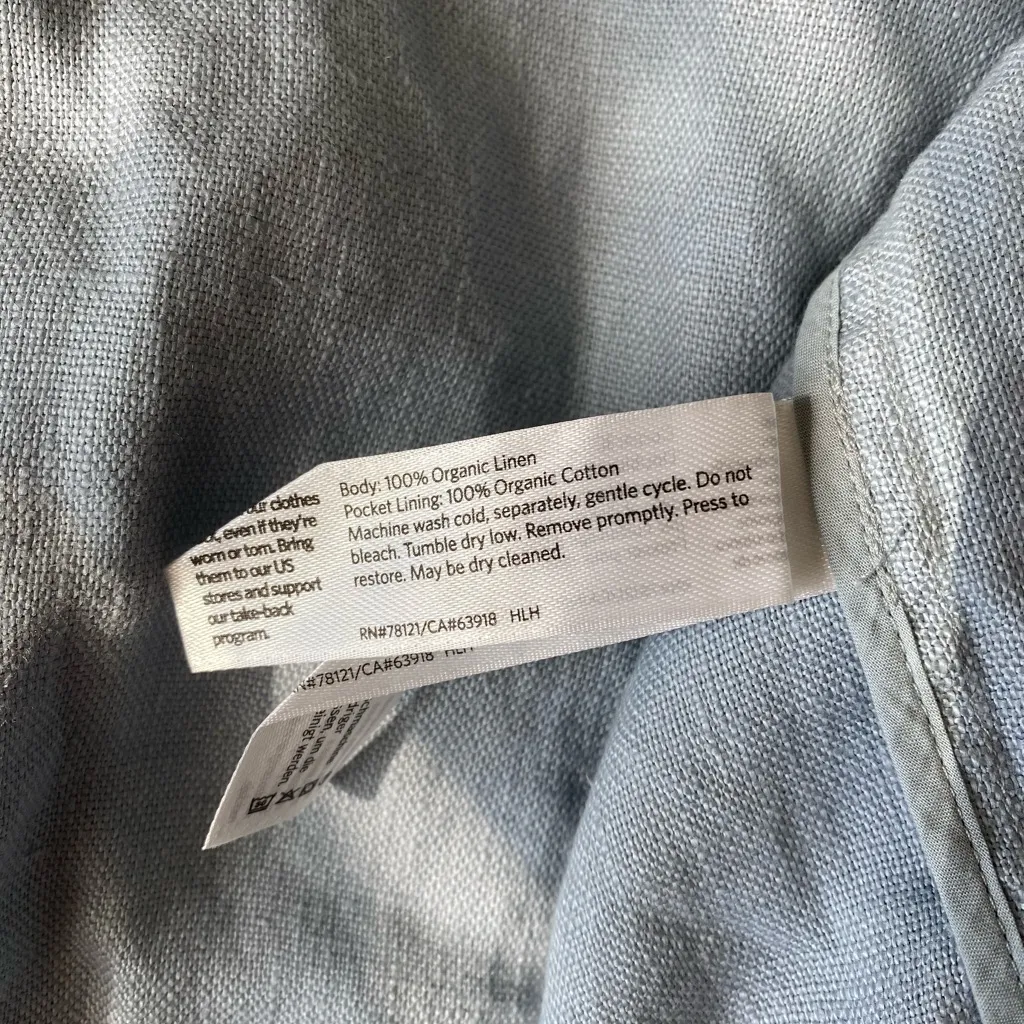 Eileen Fisher Linen Open Front Blazer, Size Medium - Image 6