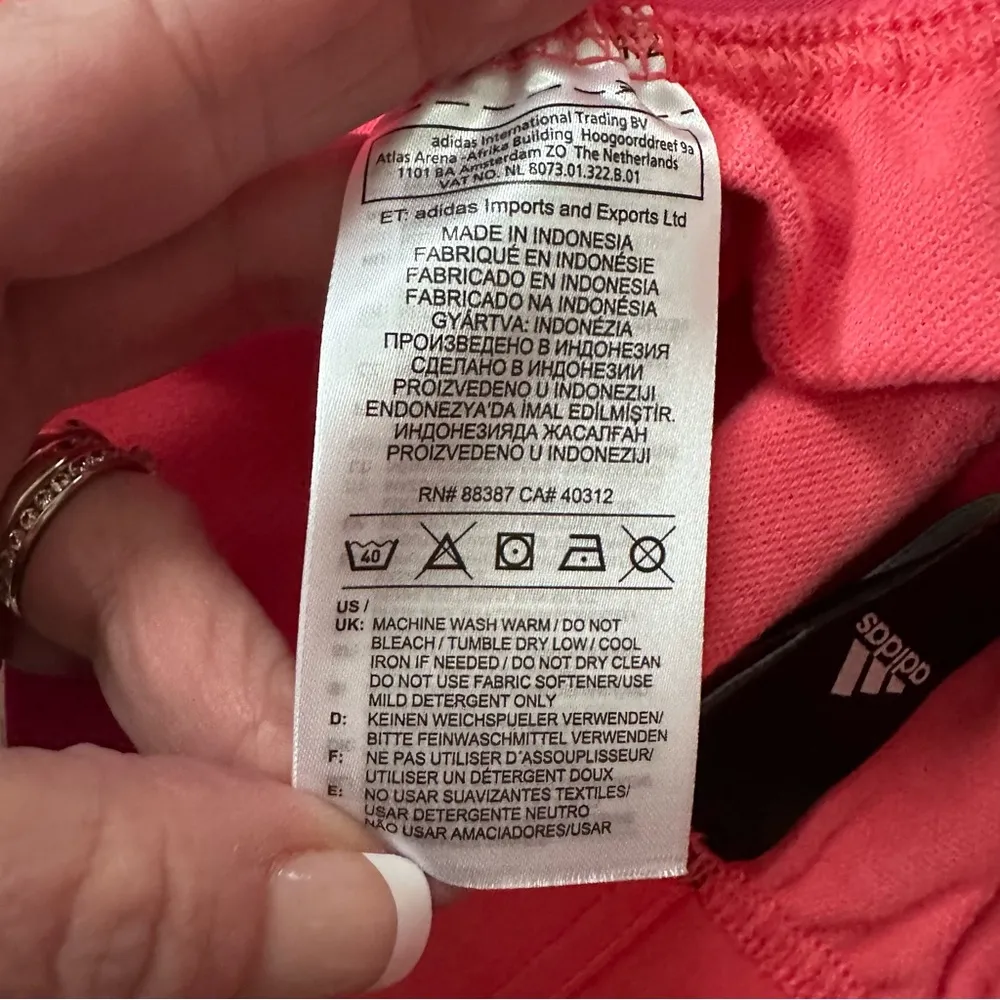 Adidas M10 Athletic Pink & 3 Stripe Active Running Stretch Waistband Shorts Sz S - Image 10