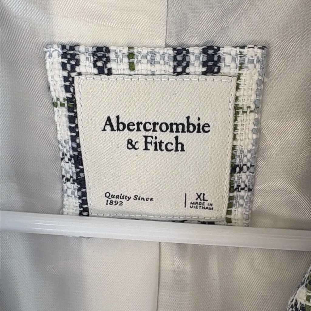 NWOT Abercrombie & Fitch Tweed Plaid Blazer Size XL - Image 4