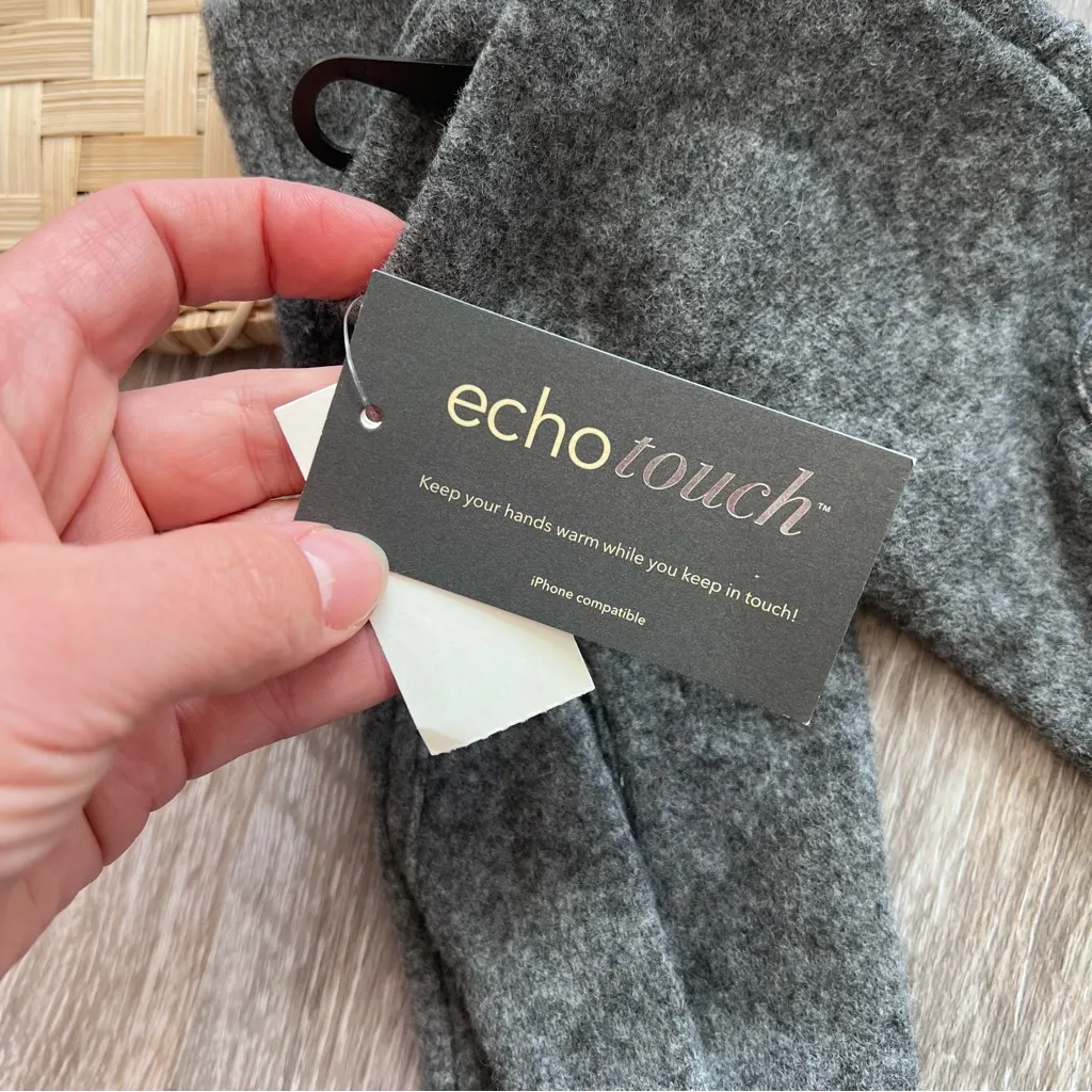 Talbots NWT  echo touch wool‎ & cashmere gloves gray - Image 5