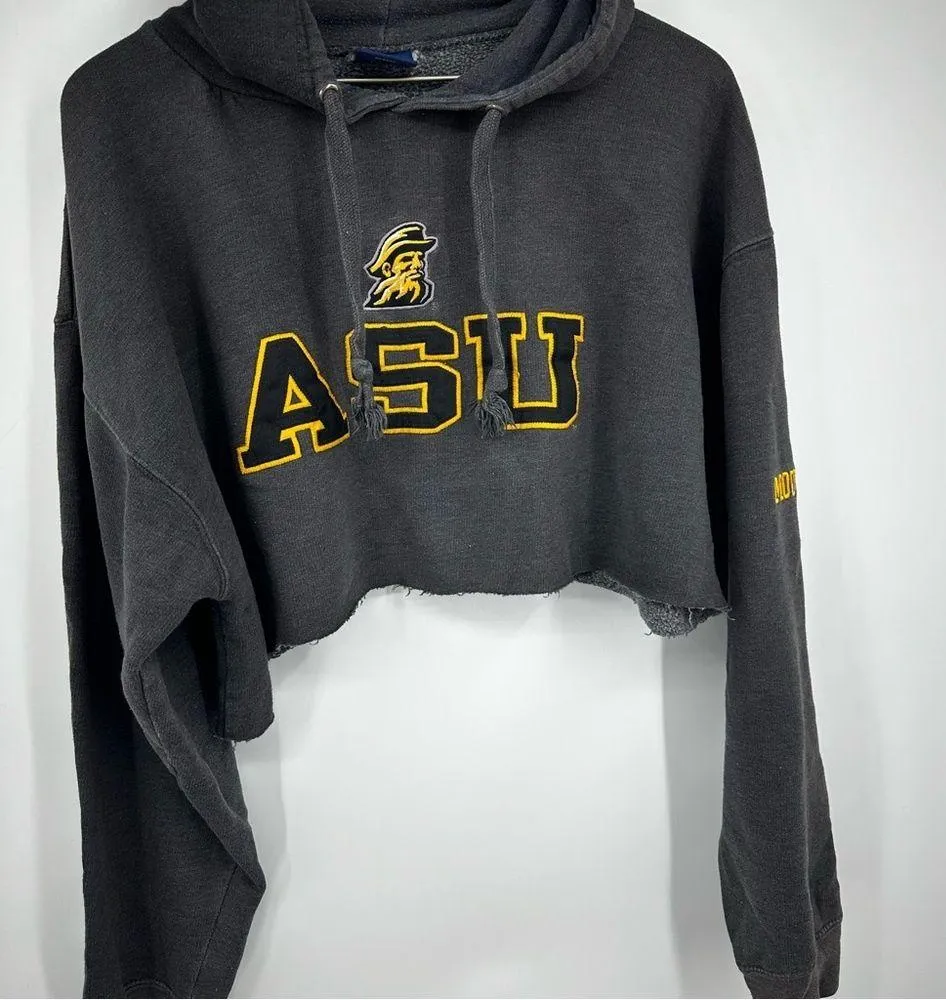 ASU Mountaineers Cropped Hoodie Size Medium Embroidered - Image 3