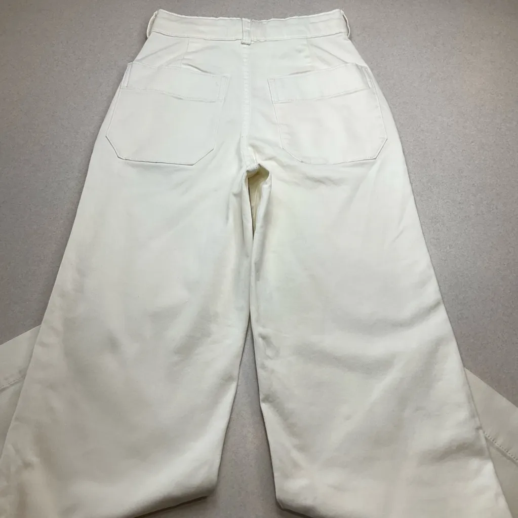 Everlane Organic Wide Leg Pant 00‎ Bone White - Image 4