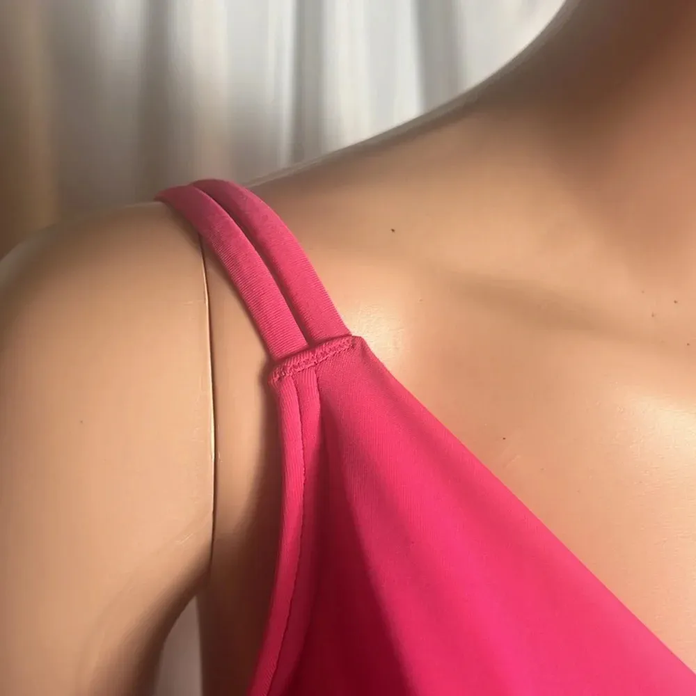 Lands' End Women's Chlorine Resistant Tulip Wrap Swim Dress Swimsuit Size XS NWT Pink - Image 9