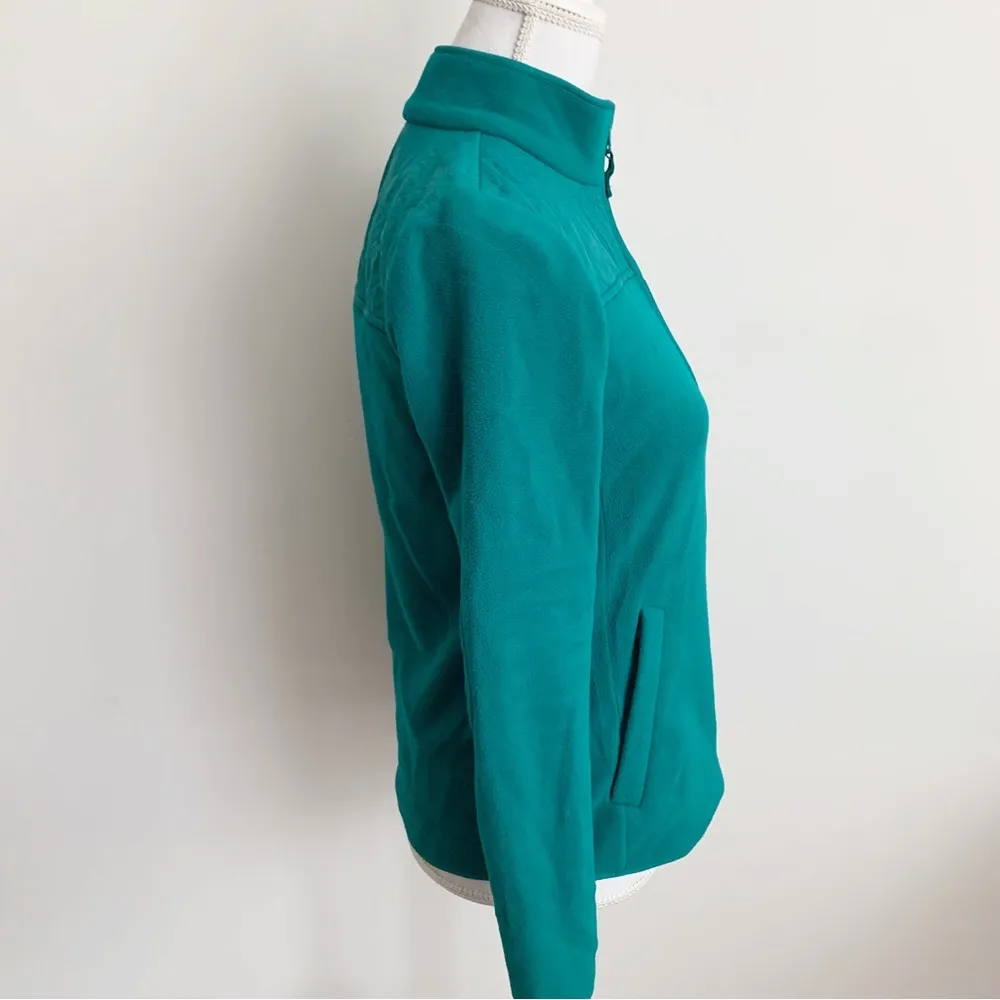 EUC Talbots Petite Quilted Fleece Zip Up Green Jacket Size P - Image 15