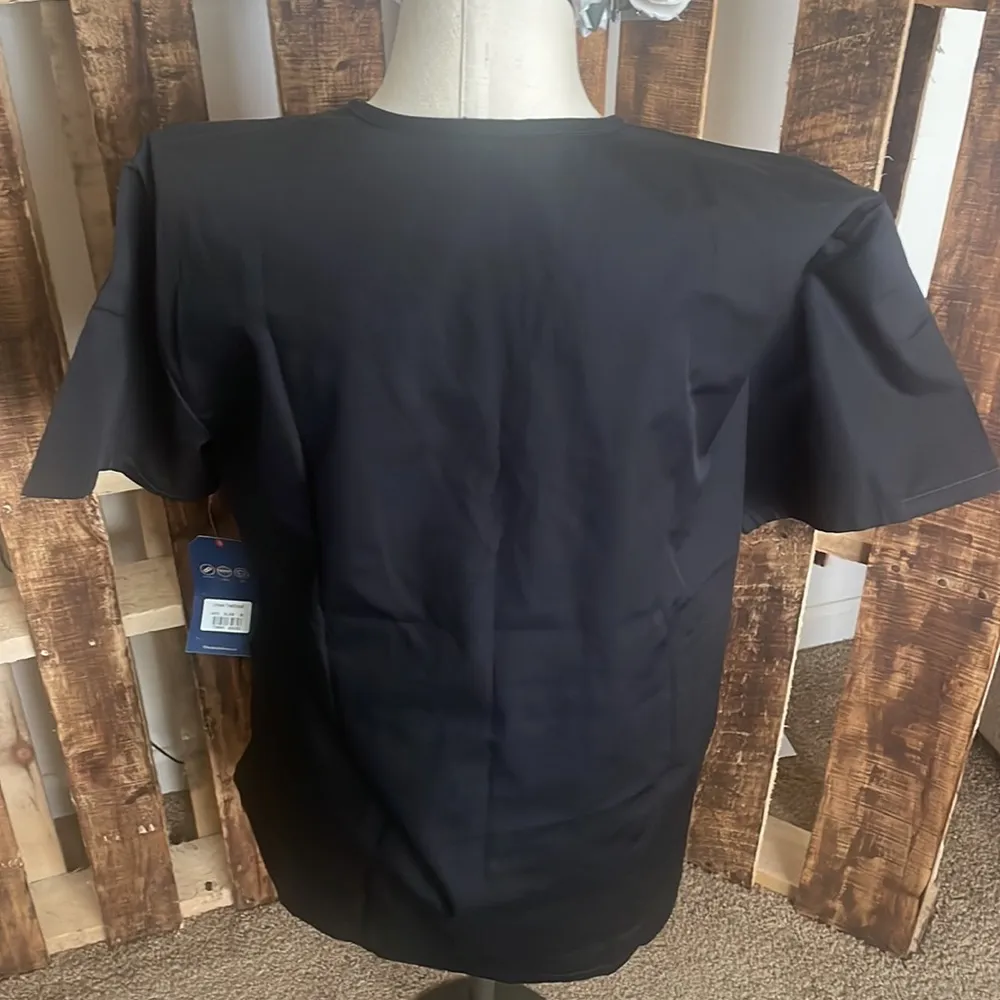 Cherokee workwear scrubs unisex black VNeck short sleeve traditional shirt top M - Image 64