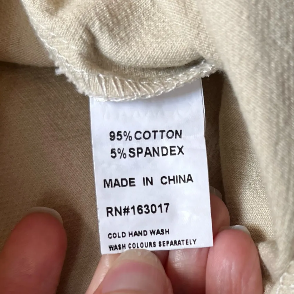 Princess Polly Cotton Blend Light Yellow Tan Khaki Wide Leg Pants Size 8 - Image 4