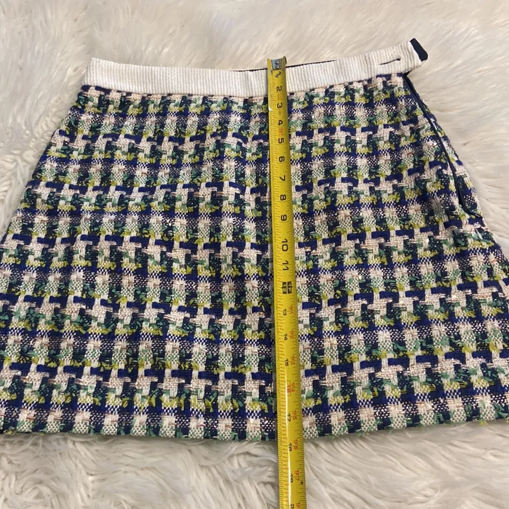 Kate Spade Blue and White A-Line Mini Skirt size 6 excellent condition waist 30” - Image 8