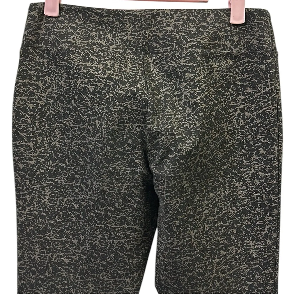 LG Lena Gabrielle Black Print Straight Leg Mid Rise Stretch Pants Leggings 4 - Image 11