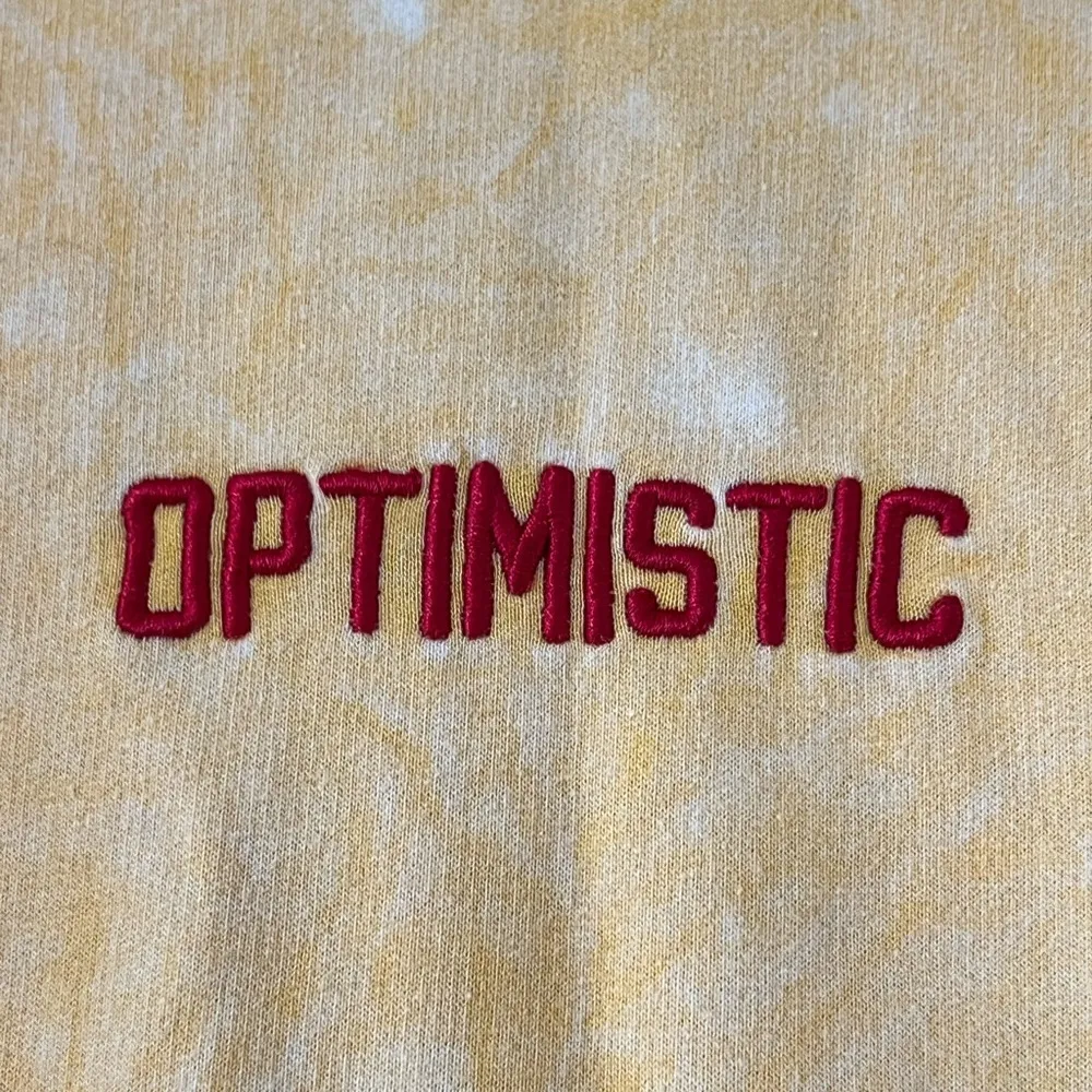 Blind Rooster Yellow and red Optimistic tiger embroidered sweatshirt Size M - Image 2