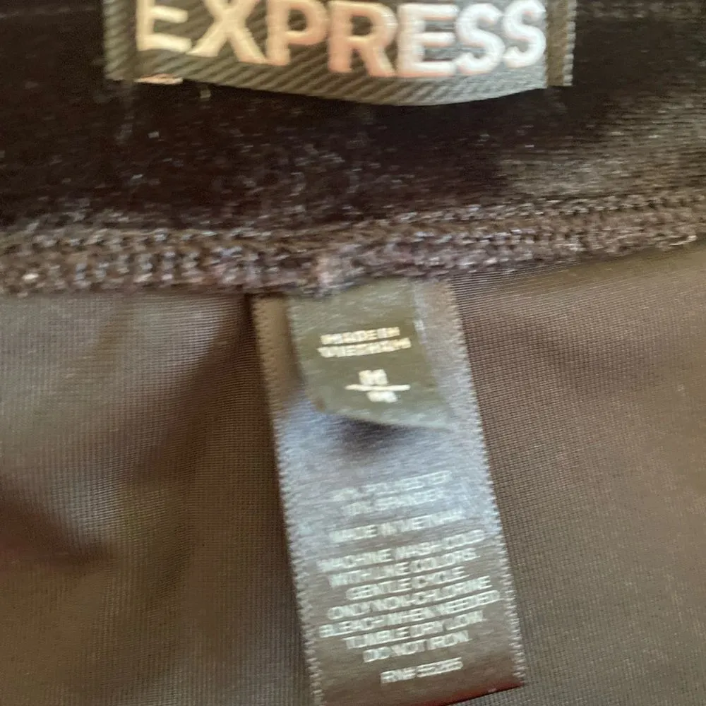 Express black velvet leggings size M - Image 10