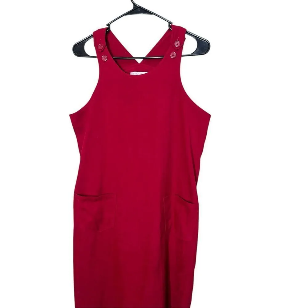 Vintage Casual Corner Annex Red Maxi Jumper Dress Size 10‎ - Image 2