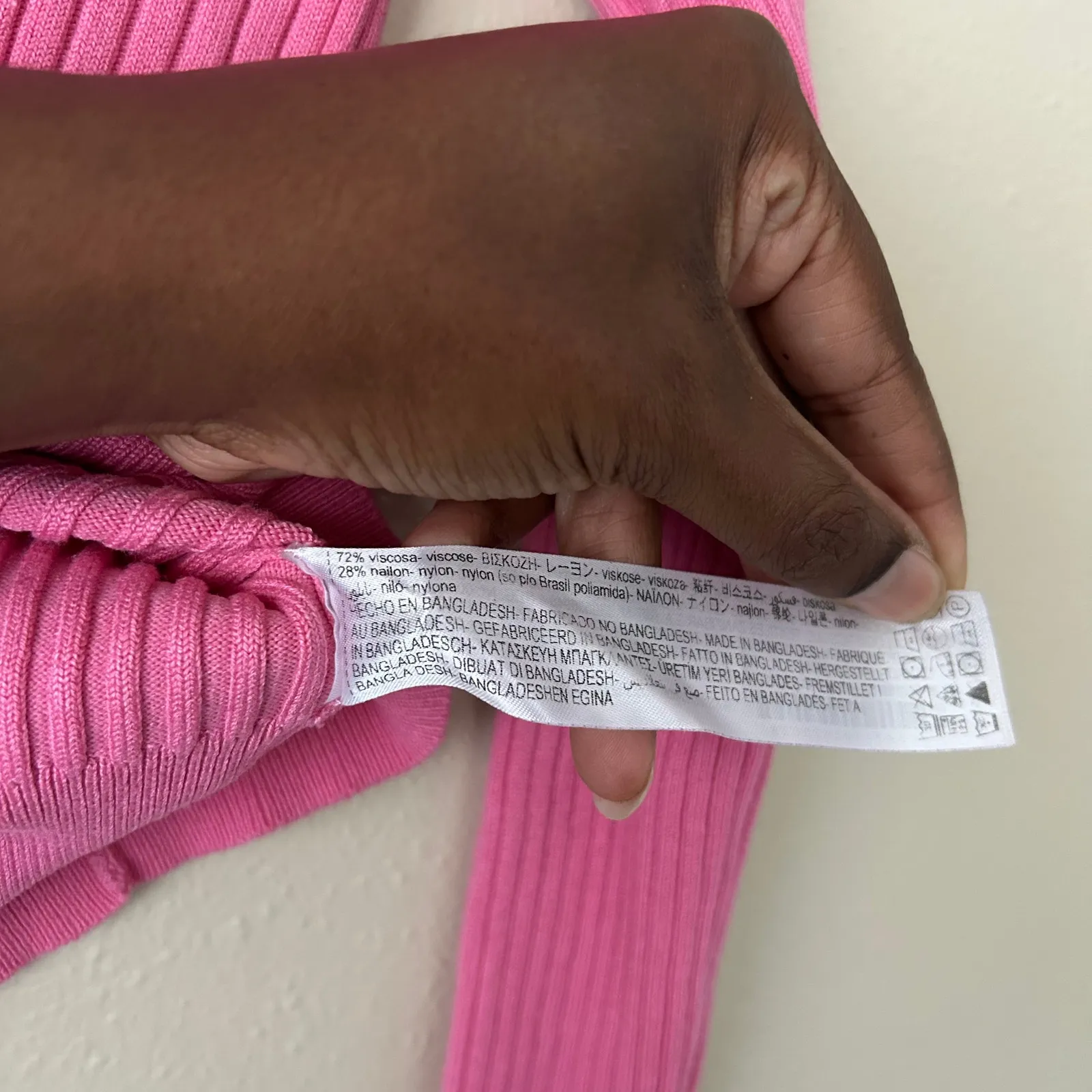 Zara Pink Cropped Ribbed Turtleneck Size Small - Image 7