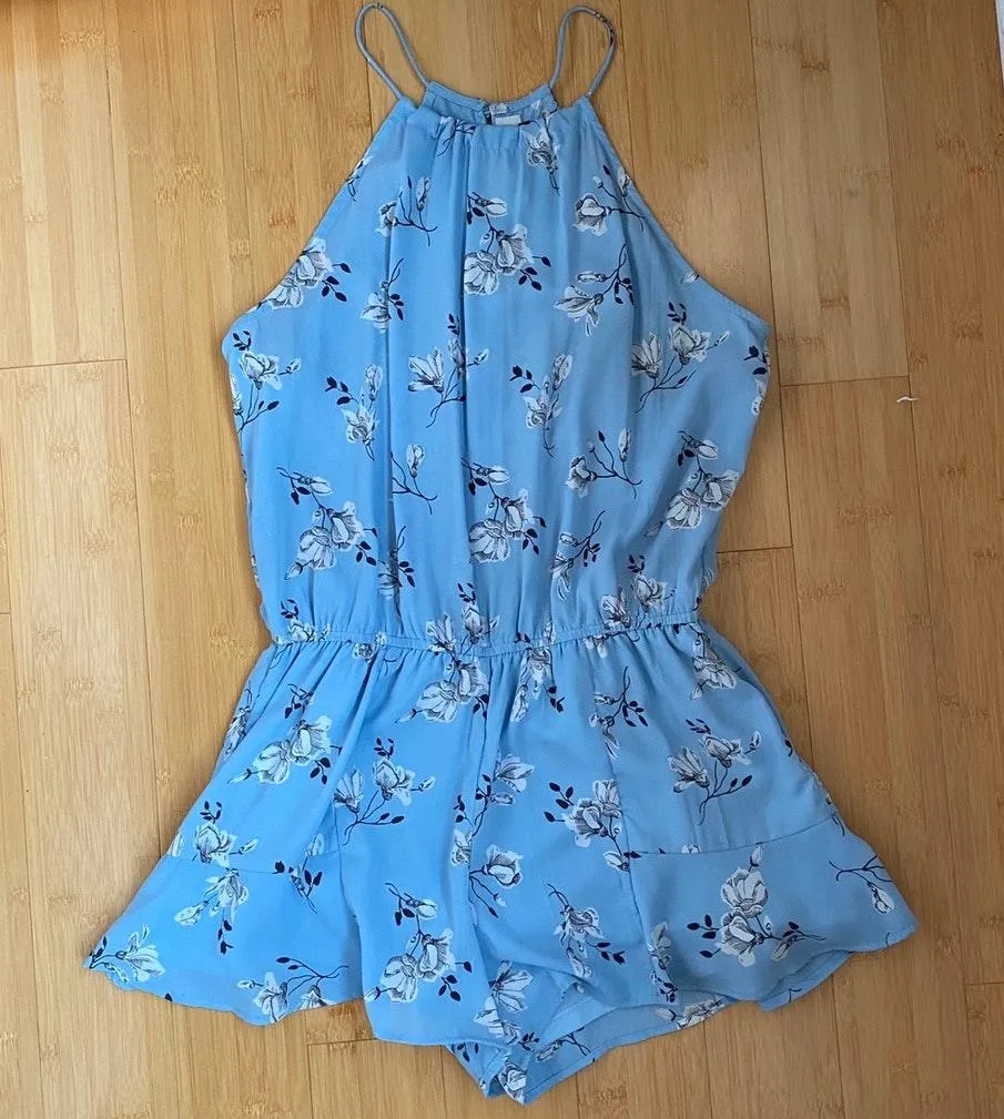 Impeccable Pig Blue Flowery Romper - Image 2
