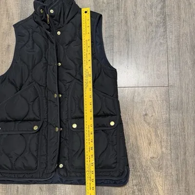 J Crew‎ Signature Puffer Vest Black Primaloft Preppy Nautical Outdoor Travel Sm - Image 9
