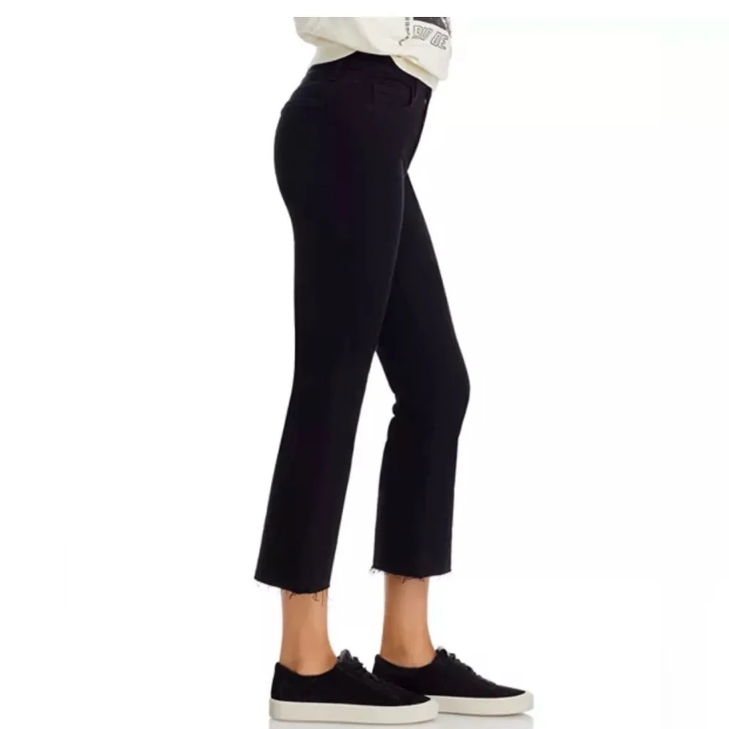 L'AGENCE Kendra High Rise Cropped Flare in Black- Size 27 - Image 4