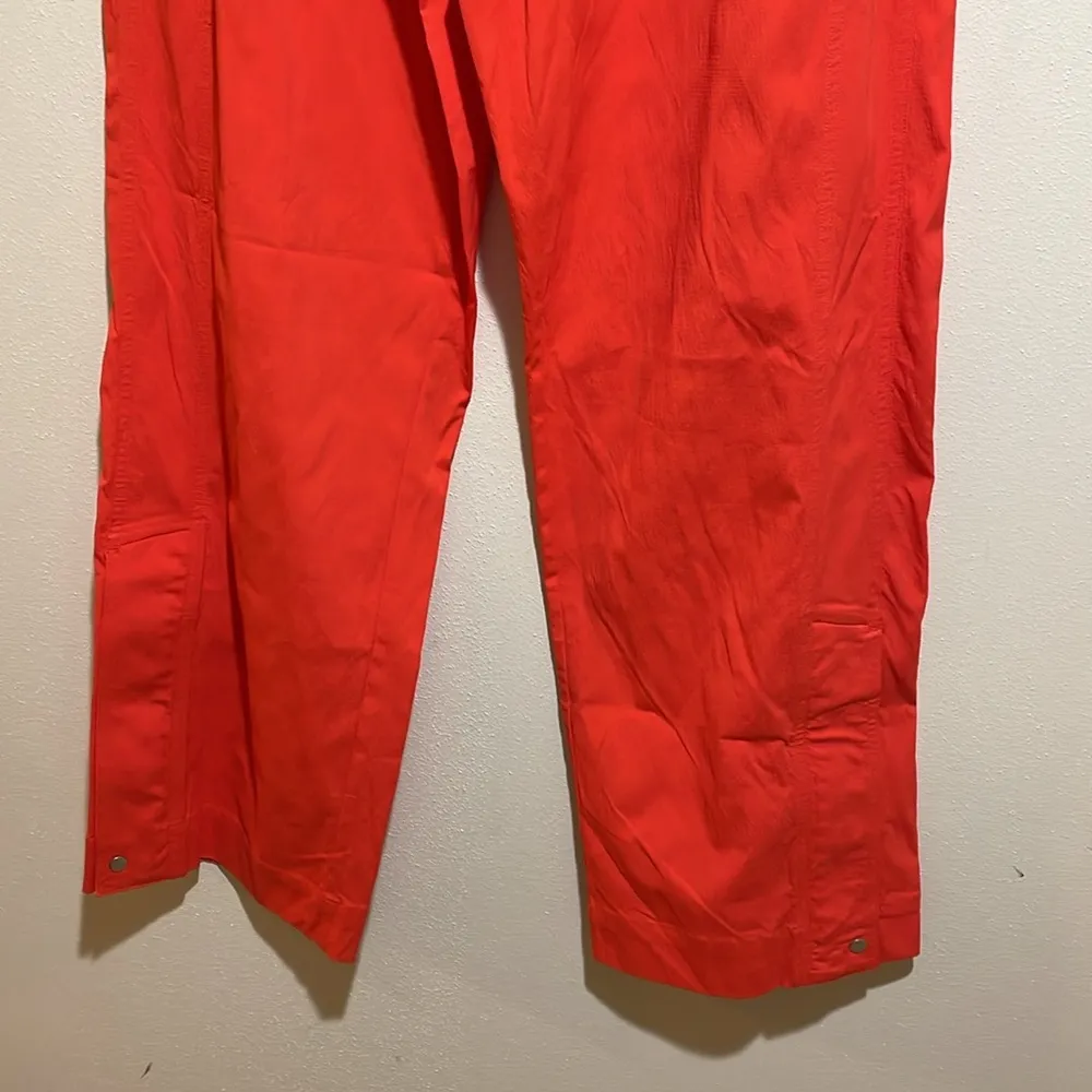 Athleta Trekkie Parachute Pants High Rise Wide Leg Orange Size 10 533487 - Image 8
