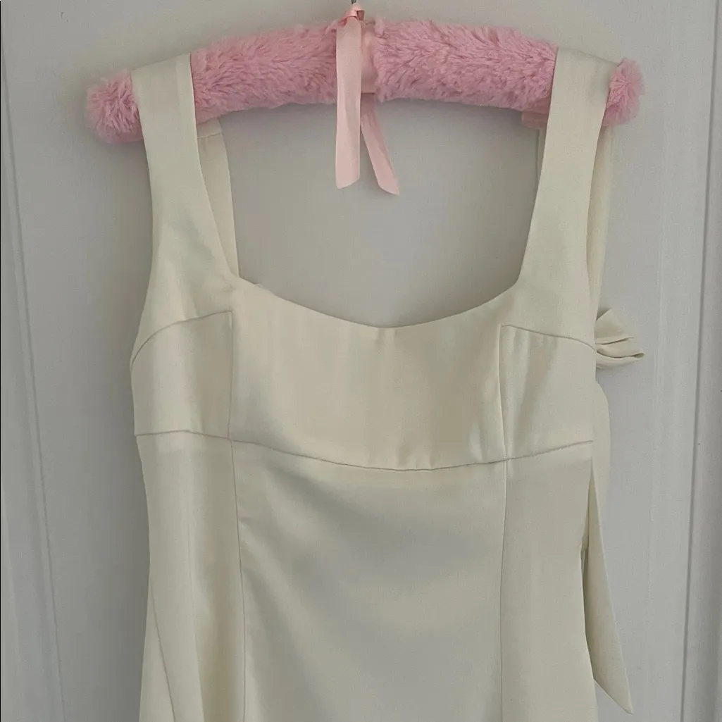 Urban Outfitters🤍 Bri Double Bow Satin White Mini Dress - Size XS Women’s - Image 5