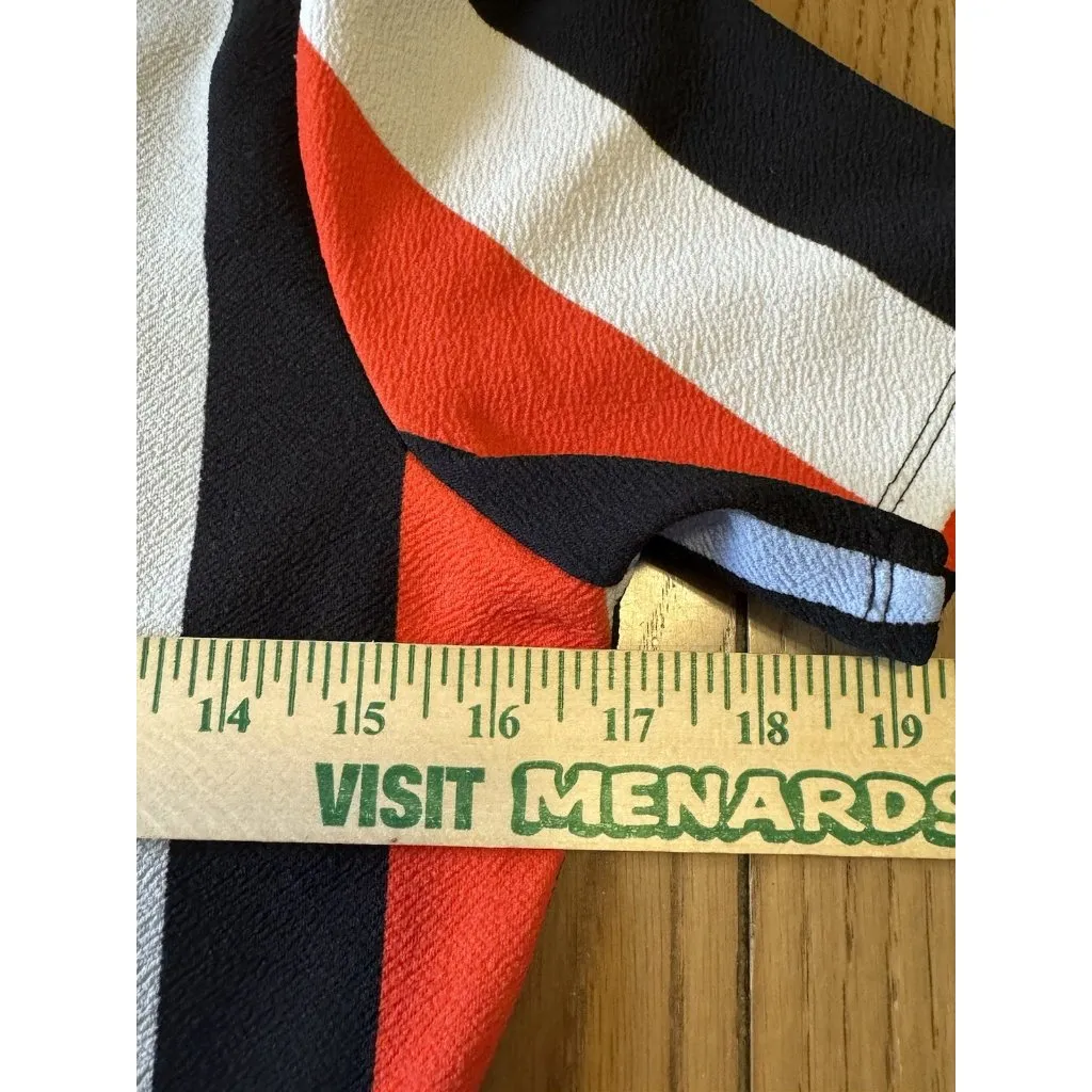 LuLaRoe Womens Amelia 70s Retro Stripes Fit Flare Dress Size Small M Preppy‎ - Image 4