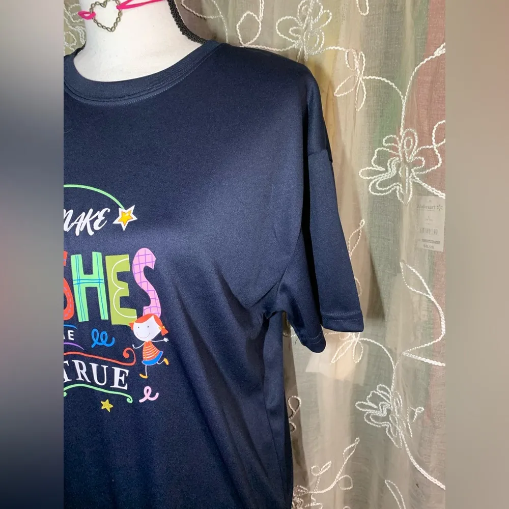 Blue I Make Wishes Come True Shirt Size L - Image 3