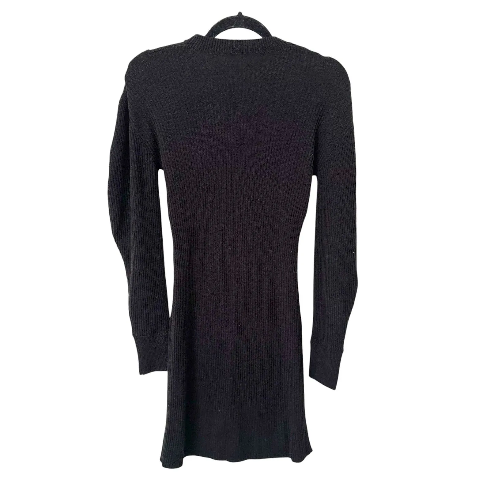 MLM LABEL‎ Ribbed Knit Mini Dress Black Small - Image 2