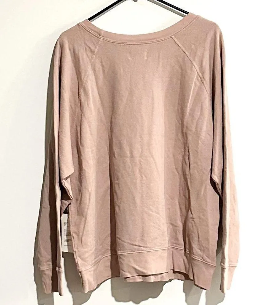 NWT MATE the Label Pink Organic Terry Raglan Sweatshirt - 2X - Image 6
