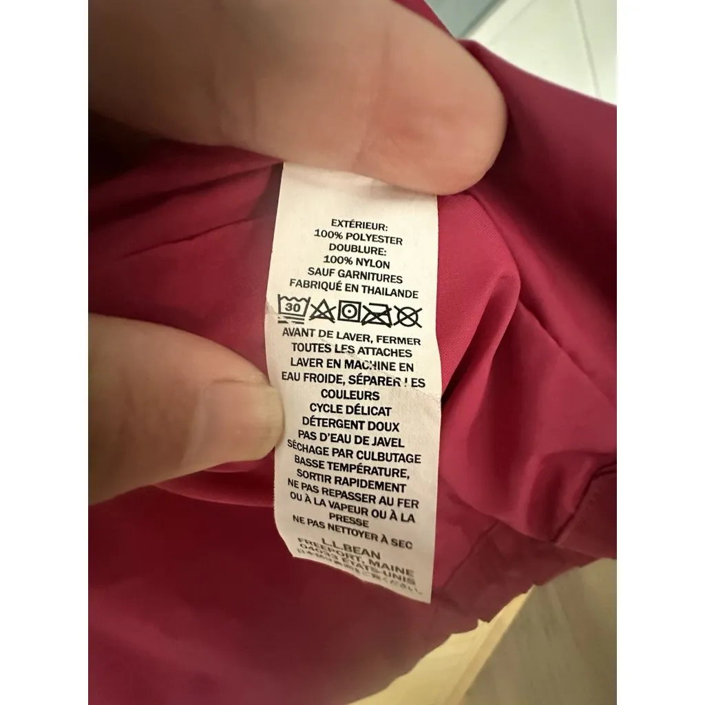 L. L. Bean Women’s Sz L Durable Water-Resistant Full Zip Hooded Burgundy Jacket - Image 7